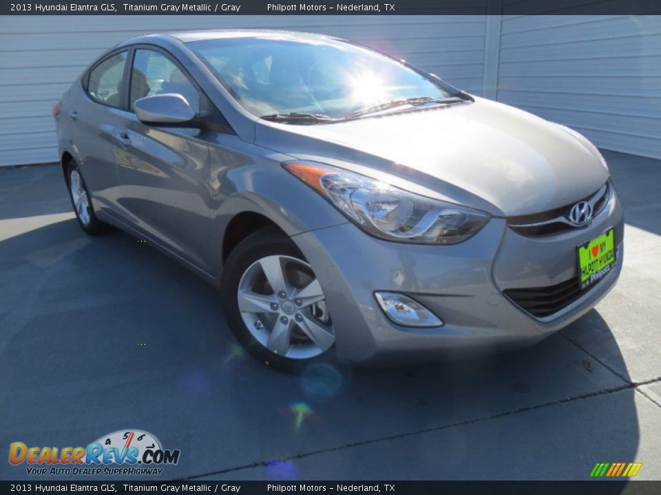2013 Hyundai Elantra GLS Titanium Gray Metallic / Gray Photo #2