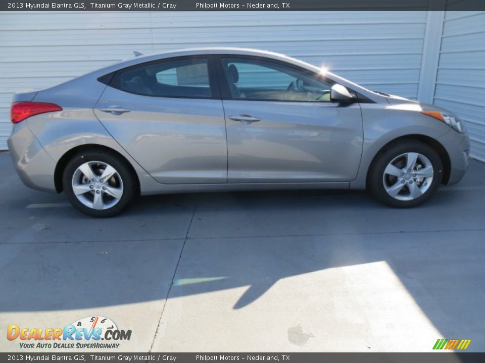 2013 Hyundai Elantra GLS Titanium Gray Metallic / Gray Photo #3
