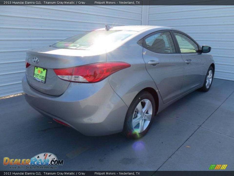 2013 Hyundai Elantra GLS Titanium Gray Metallic / Gray Photo #4