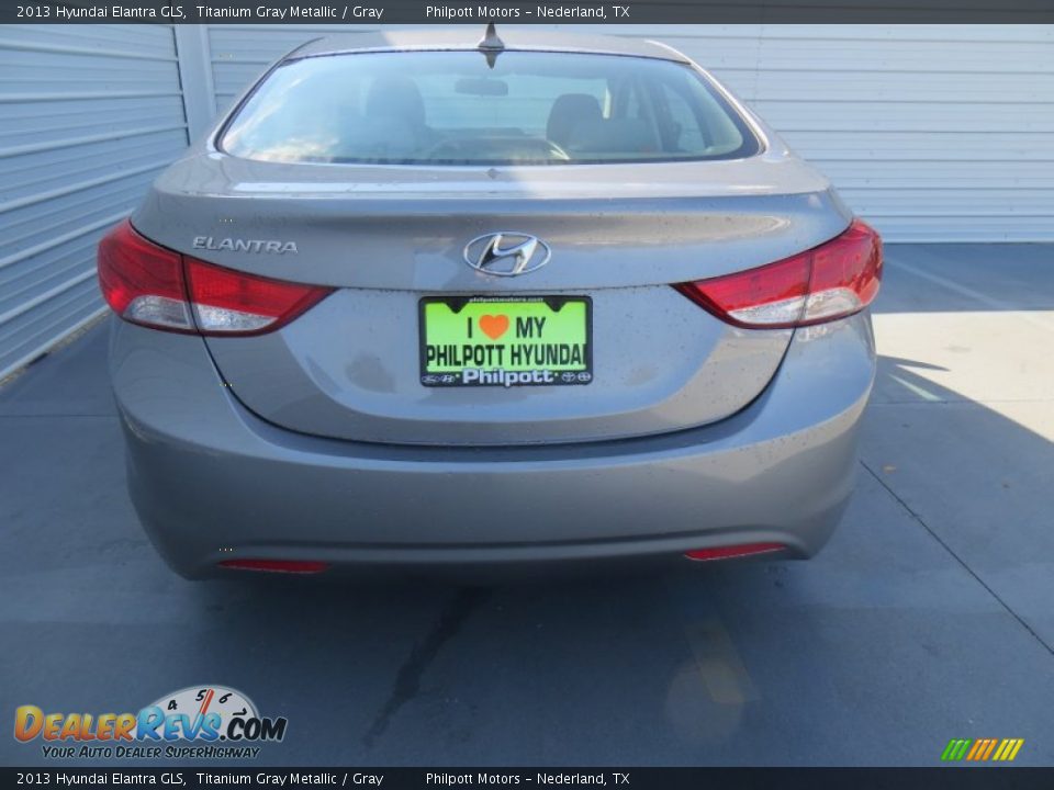2013 Hyundai Elantra GLS Titanium Gray Metallic / Gray Photo #5