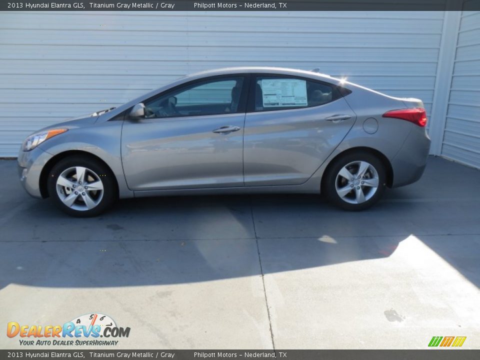 2013 Hyundai Elantra GLS Titanium Gray Metallic / Gray Photo #6