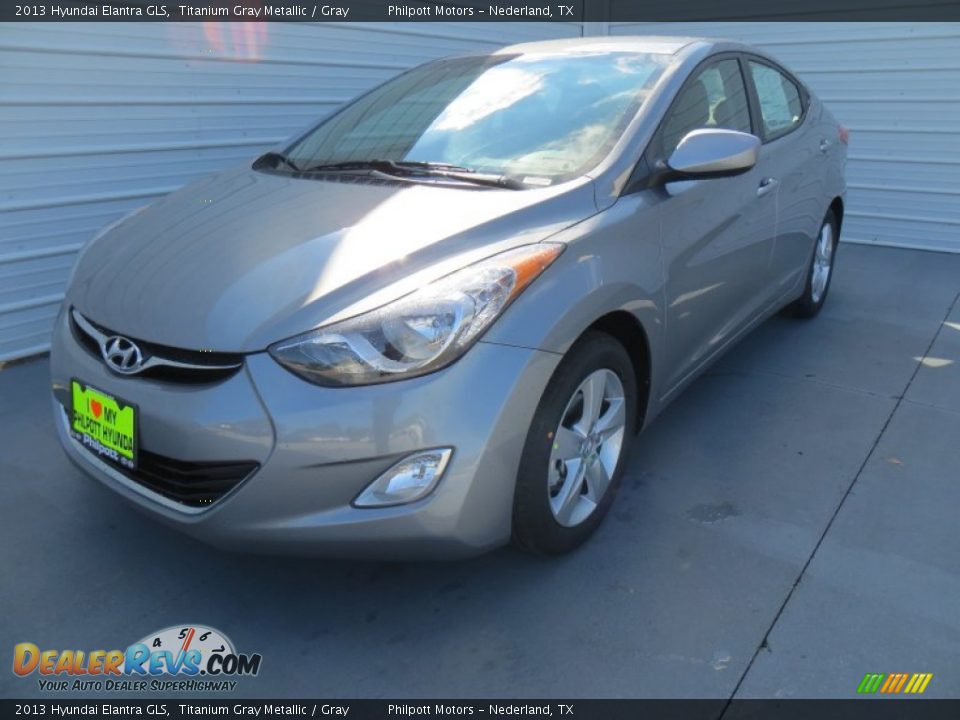 2013 Hyundai Elantra GLS Titanium Gray Metallic / Gray Photo #7