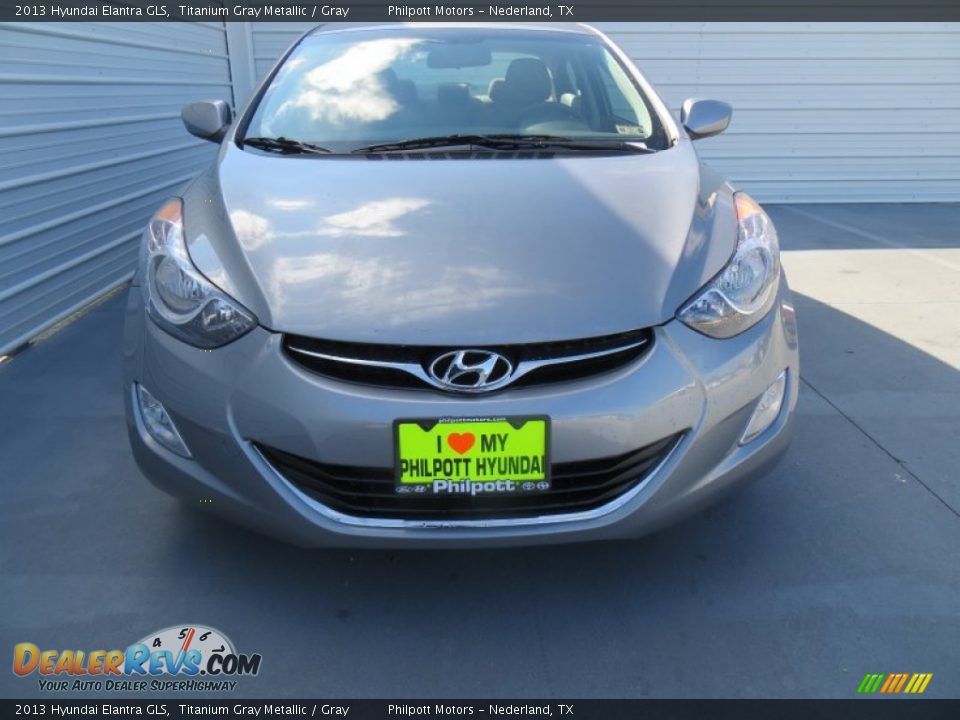 2013 Hyundai Elantra GLS Titanium Gray Metallic / Gray Photo #8