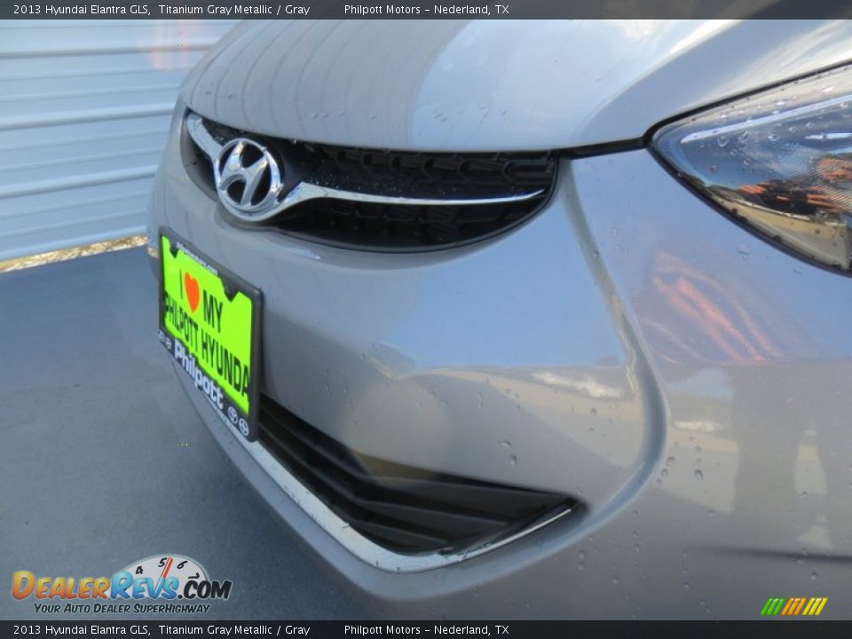 2013 Hyundai Elantra GLS Titanium Gray Metallic / Gray Photo #11