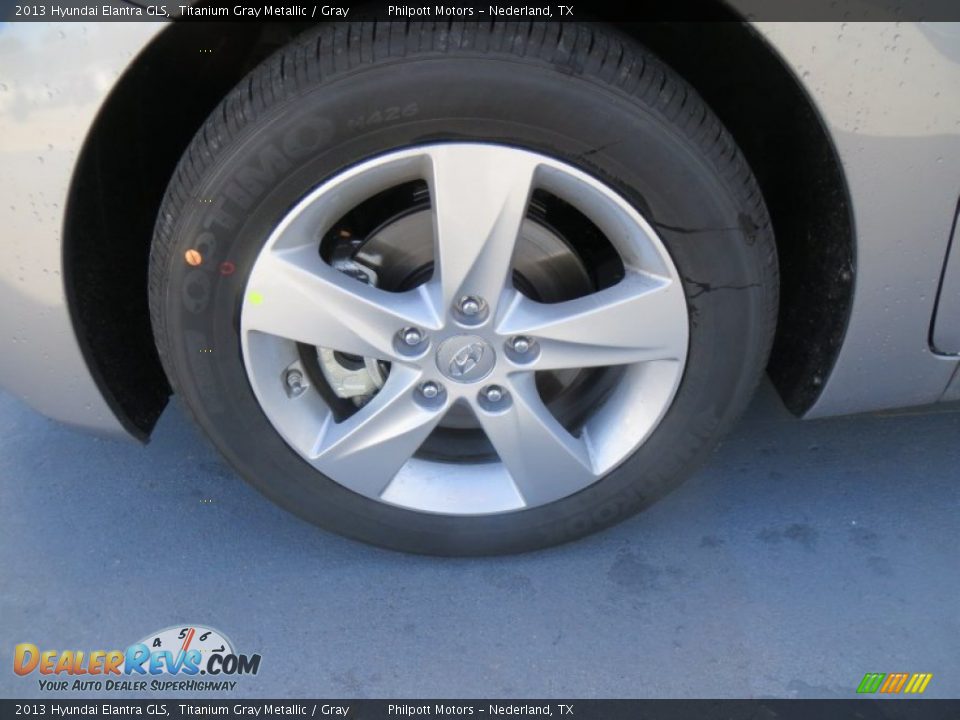 2013 Hyundai Elantra GLS Titanium Gray Metallic / Gray Photo #12