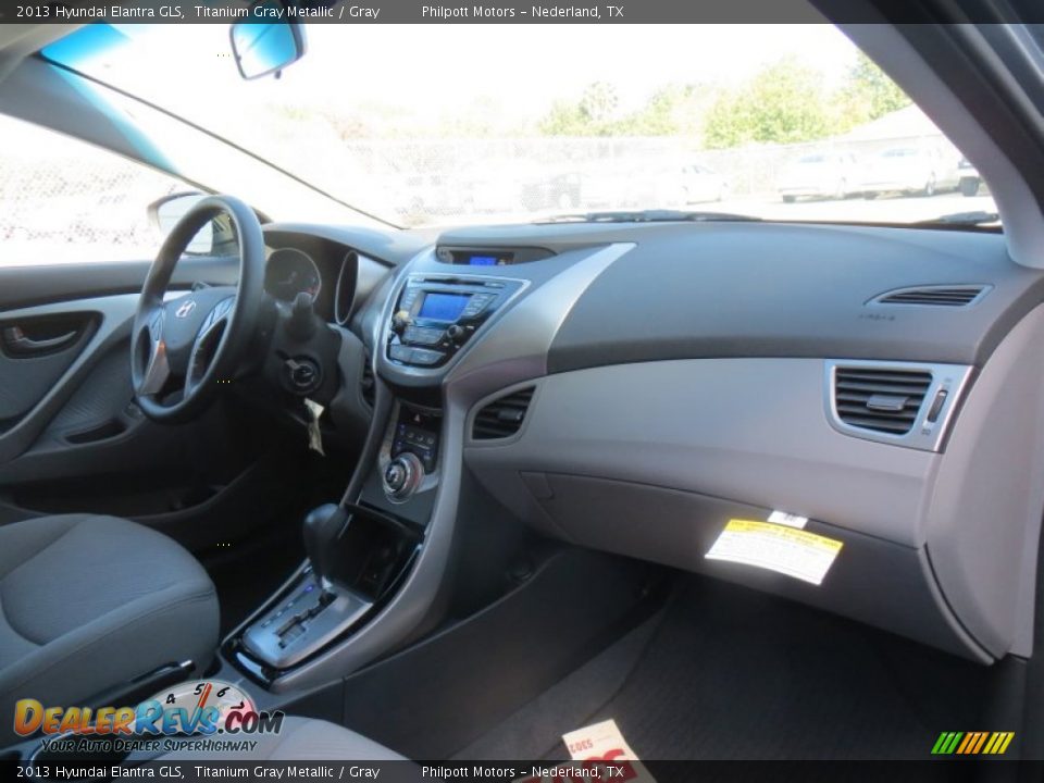 2013 Hyundai Elantra GLS Titanium Gray Metallic / Gray Photo #17