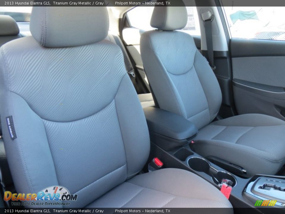 2013 Hyundai Elantra GLS Titanium Gray Metallic / Gray Photo #18