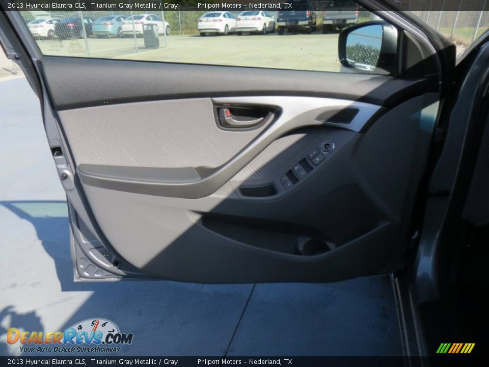 2013 Hyundai Elantra GLS Titanium Gray Metallic / Gray Photo #22