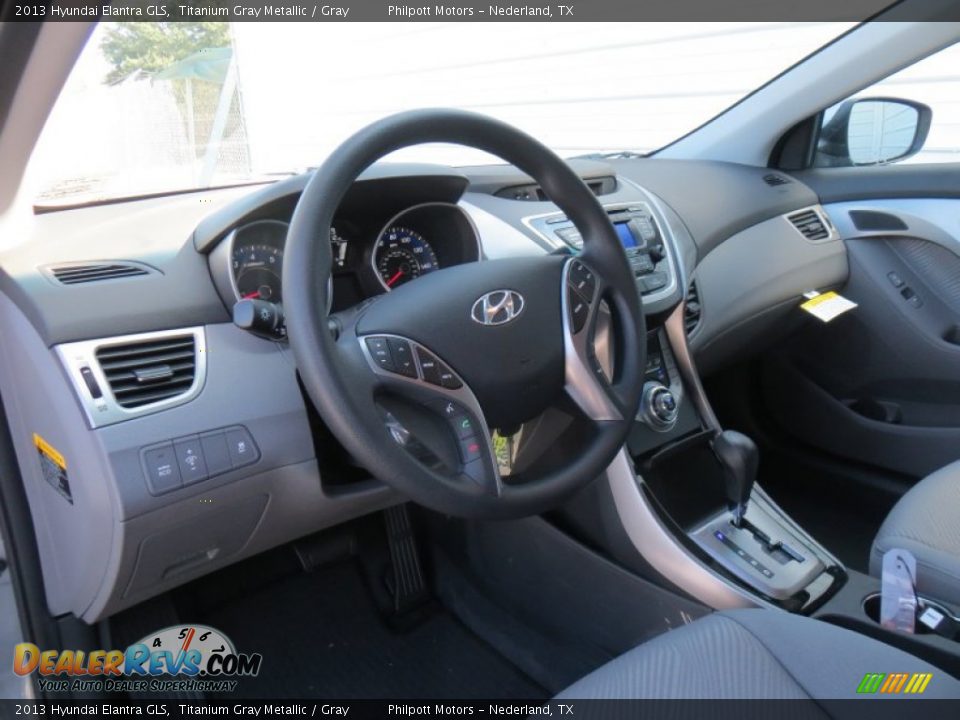 2013 Hyundai Elantra GLS Titanium Gray Metallic / Gray Photo #23