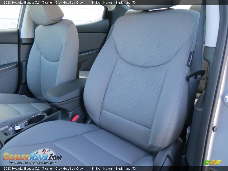 2013 Hyundai Elantra GLS Titanium Gray Metallic / Gray Photo #24