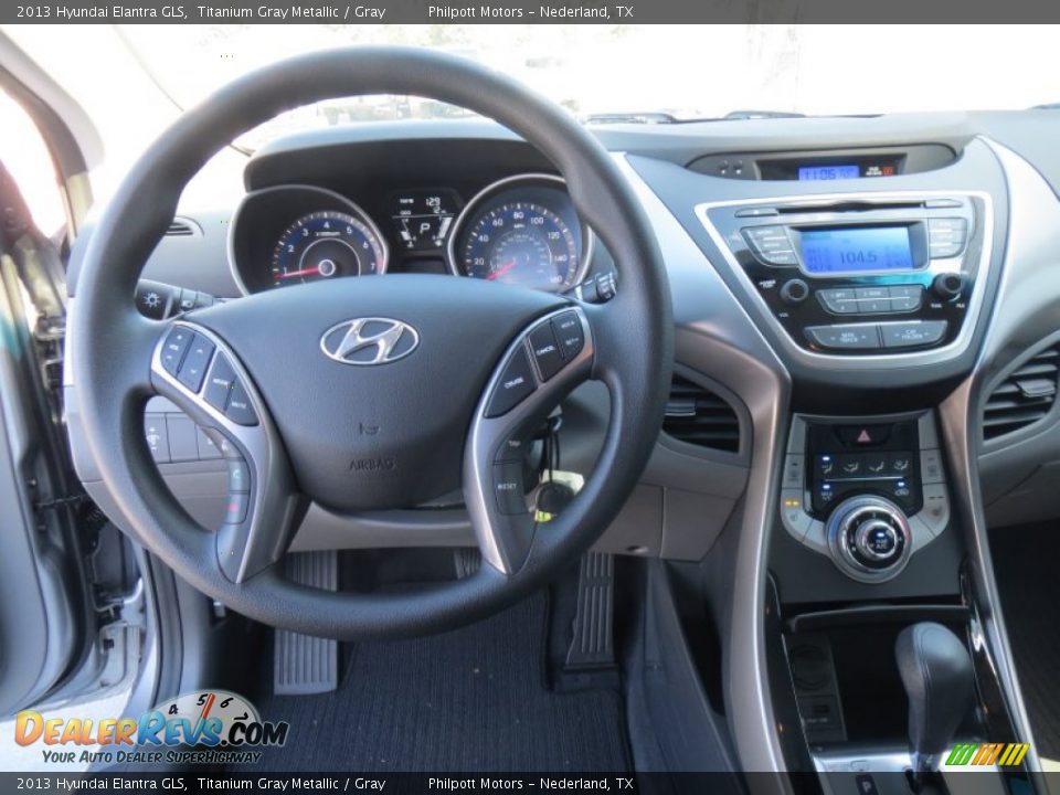 2013 Hyundai Elantra GLS Titanium Gray Metallic / Gray Photo #26