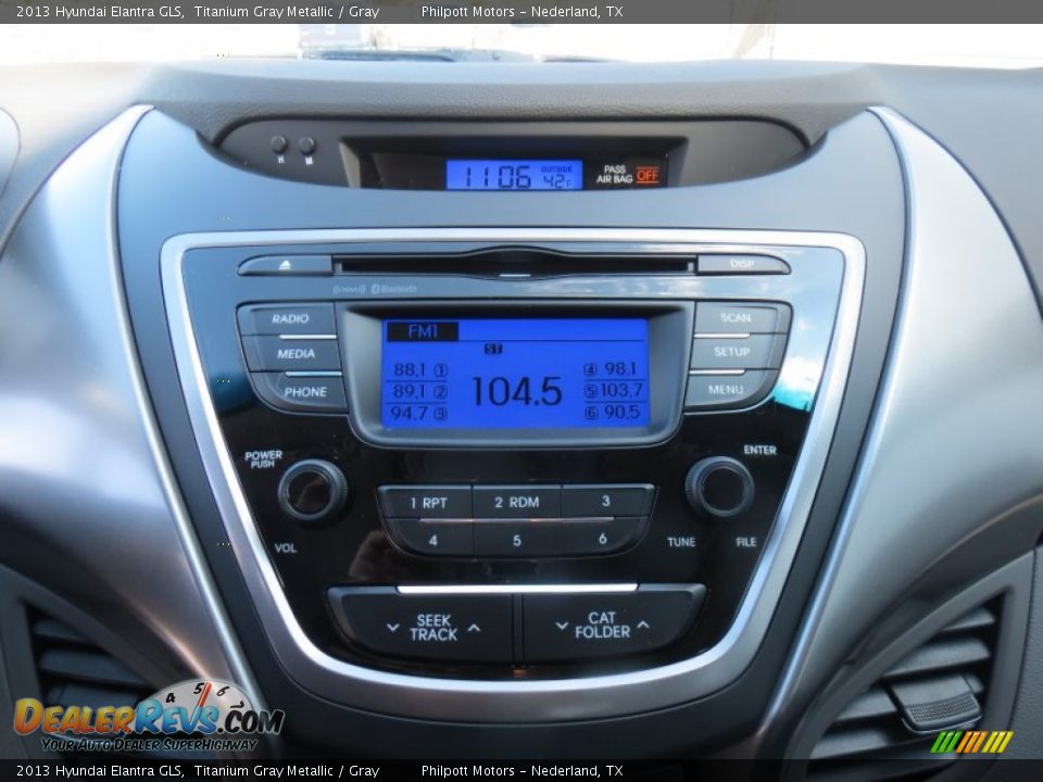 2013 Hyundai Elantra GLS Titanium Gray Metallic / Gray Photo #27