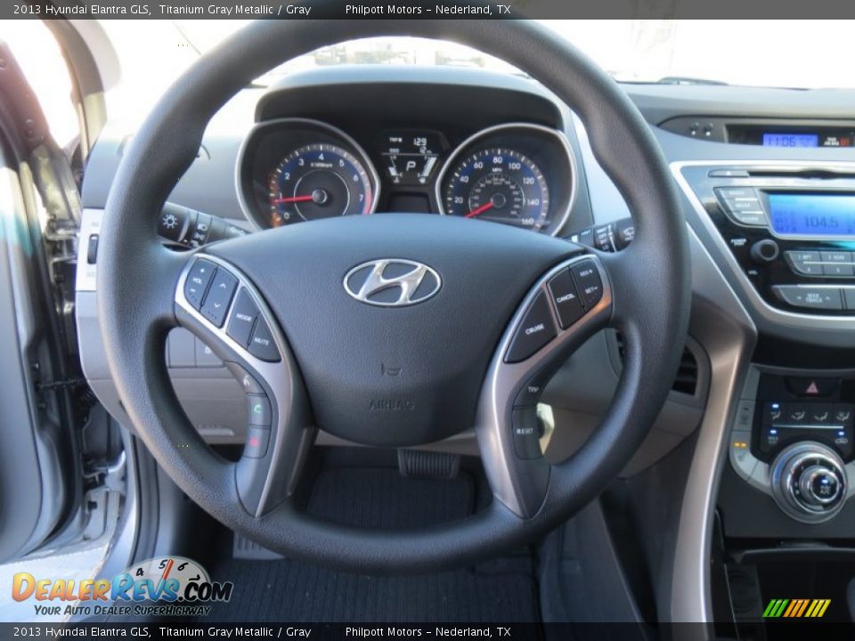 2013 Hyundai Elantra GLS Titanium Gray Metallic / Gray Photo #29