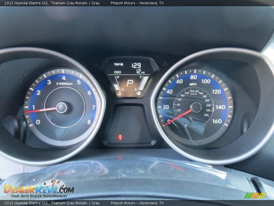 2013 Hyundai Elantra GLS Titanium Gray Metallic / Gray Photo #30