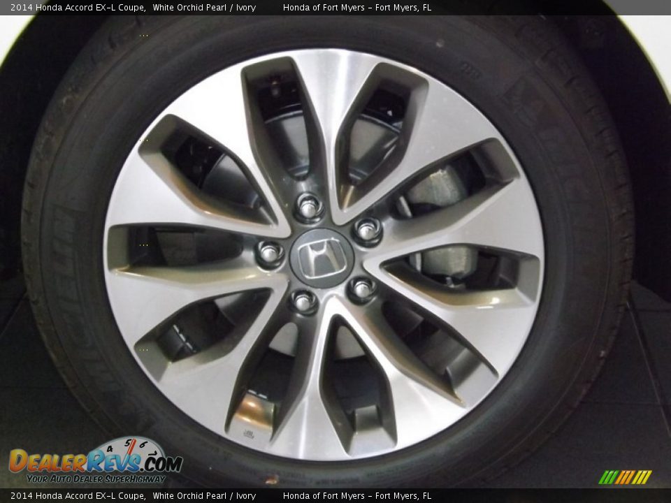 2014 Honda Accord EX-L Coupe White Orchid Pearl / Ivory Photo #3
