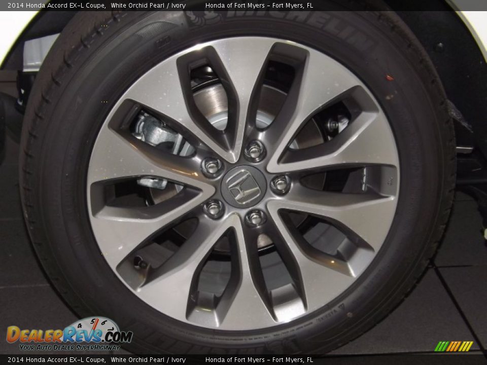 2014 Honda Accord EX-L Coupe White Orchid Pearl / Ivory Photo #4