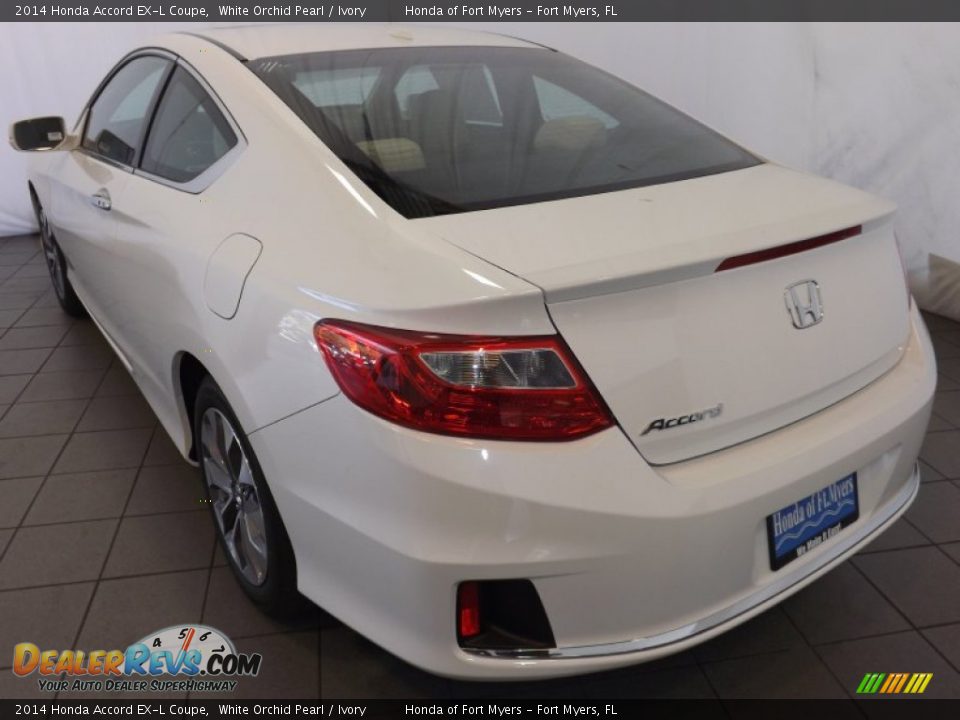 2014 Honda Accord EX-L Coupe White Orchid Pearl / Ivory Photo #7