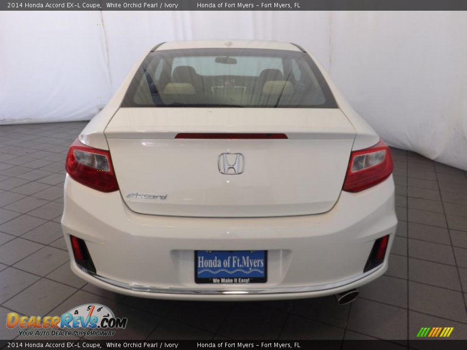 2014 Honda Accord EX-L Coupe White Orchid Pearl / Ivory Photo #8