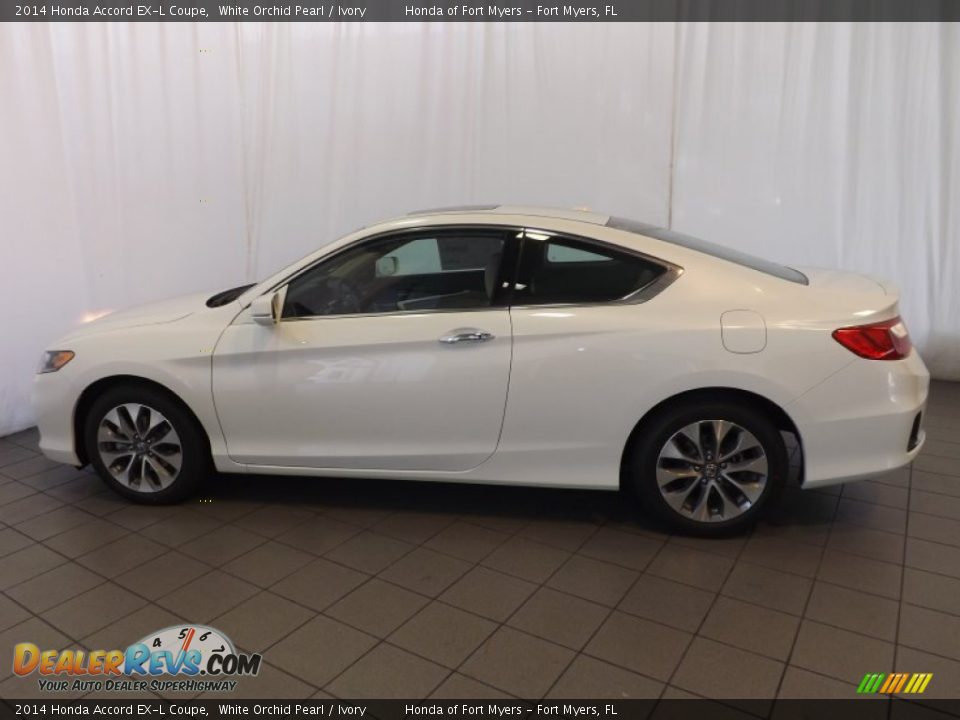 2014 Honda Accord EX-L Coupe White Orchid Pearl / Ivory Photo #9