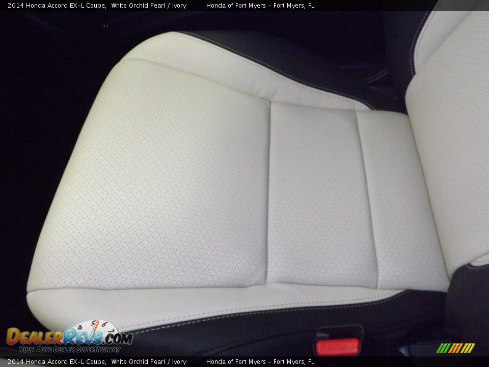 2014 Honda Accord EX-L Coupe White Orchid Pearl / Ivory Photo #15