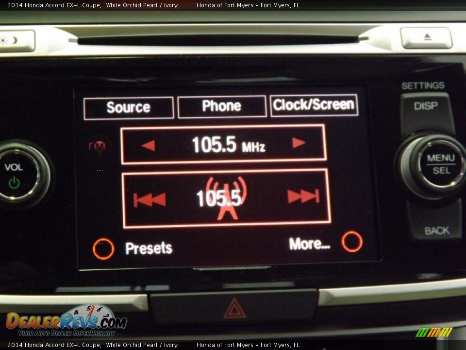 2014 Honda Accord EX-L Coupe White Orchid Pearl / Ivory Photo #20