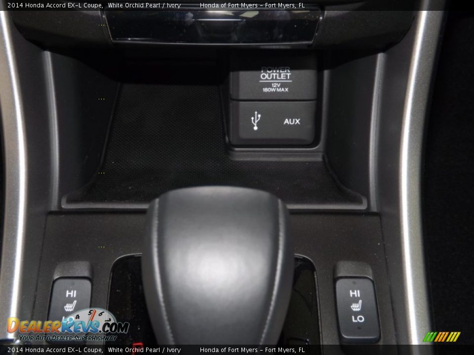 2014 Honda Accord EX-L Coupe White Orchid Pearl / Ivory Photo #24