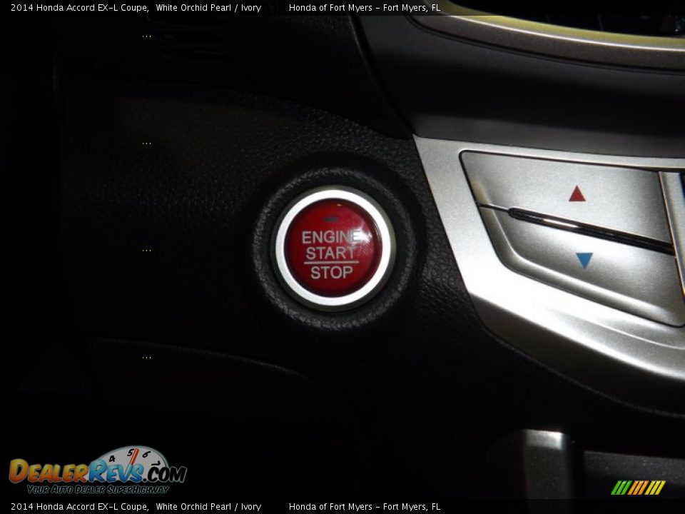 2014 Honda Accord EX-L Coupe White Orchid Pearl / Ivory Photo #25