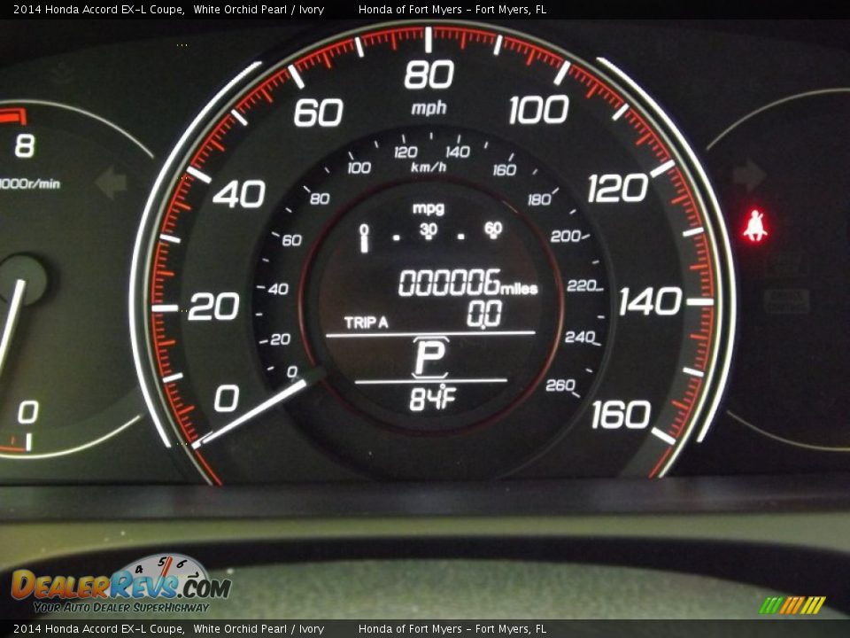 2014 Honda Accord EX-L Coupe White Orchid Pearl / Ivory Photo #27