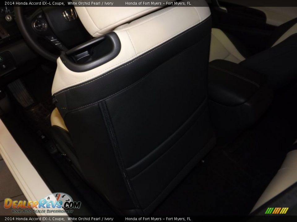2014 Honda Accord EX-L Coupe White Orchid Pearl / Ivory Photo #31
