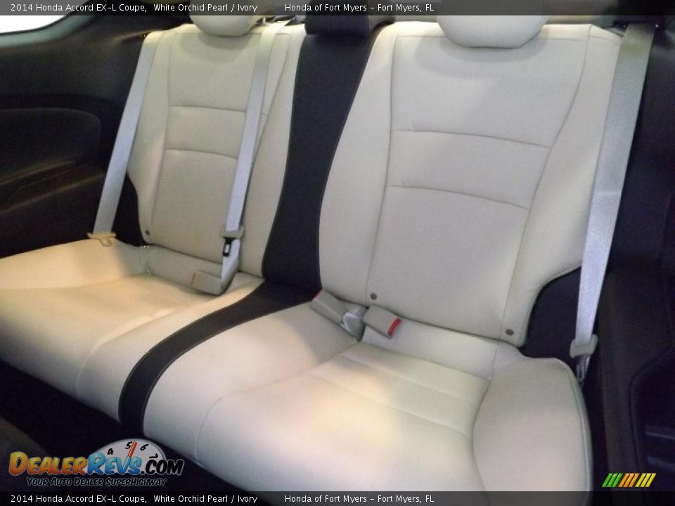 2014 Honda Accord EX-L Coupe White Orchid Pearl / Ivory Photo #32