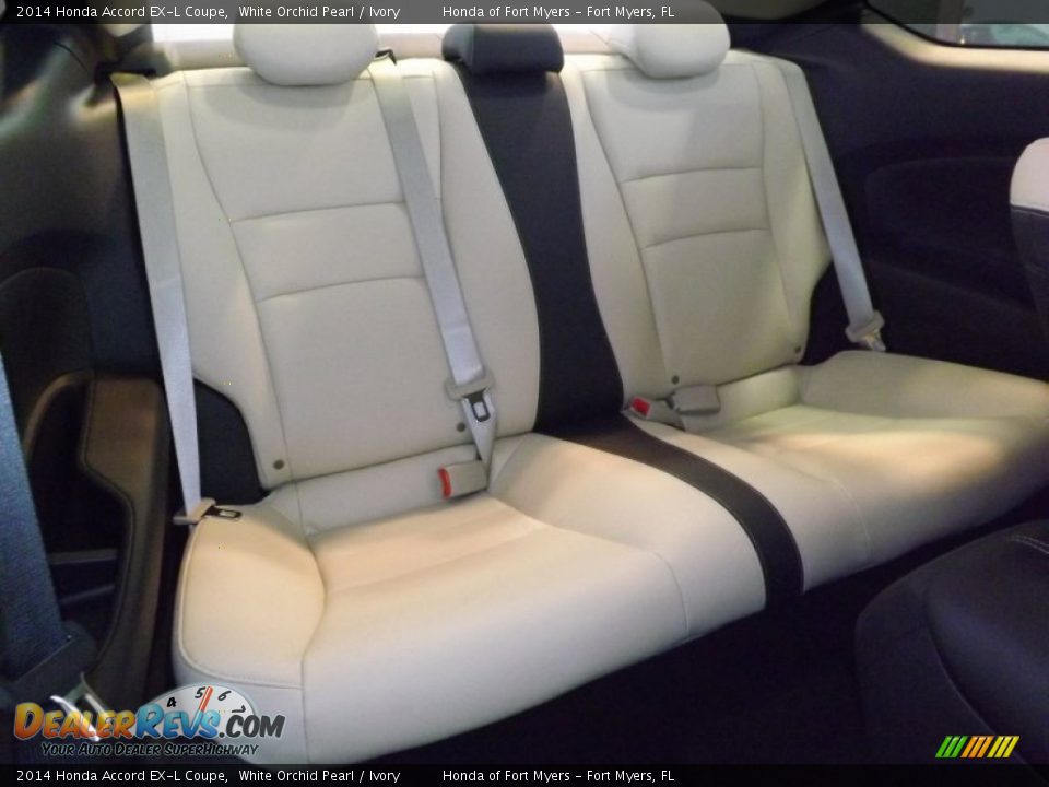 2014 Honda Accord EX-L Coupe White Orchid Pearl / Ivory Photo #36