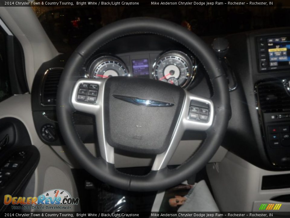 2014 Chrysler Town & Country Touring Bright White / Black/Light Graystone Photo #15