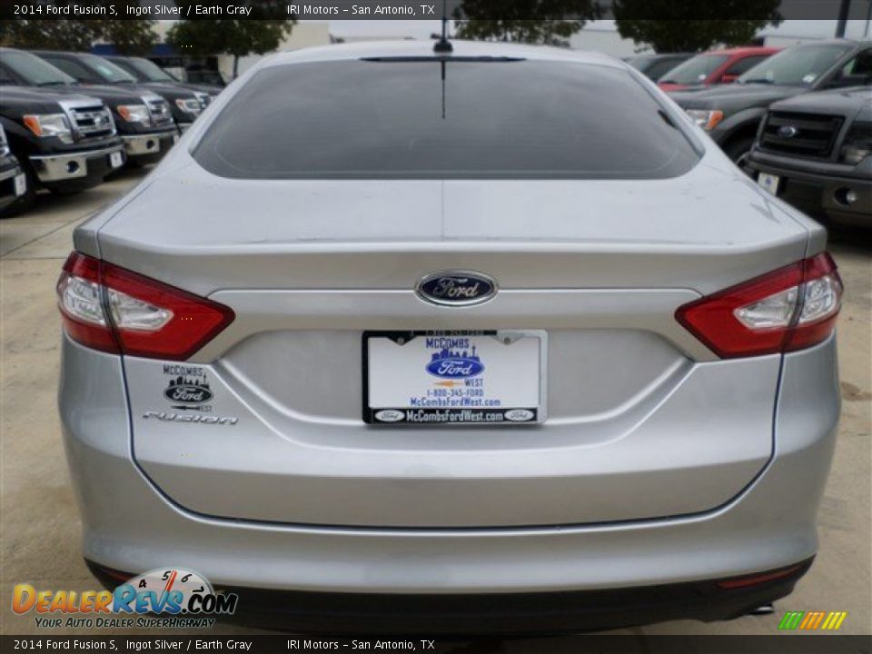 2014 Ford Fusion S Ingot Silver / Earth Gray Photo #4
