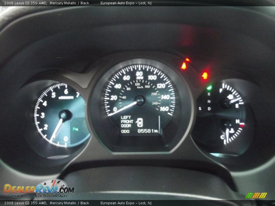 2008 Lexus GS 350 AWD Mercury Metallic / Black Photo #30