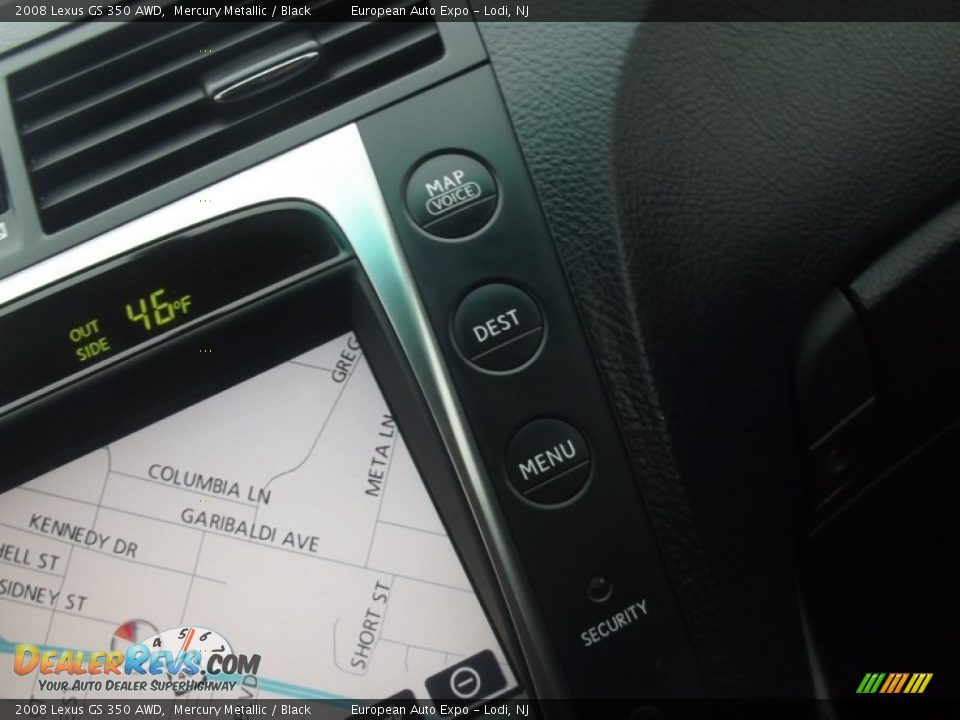 2008 Lexus GS 350 AWD Mercury Metallic / Black Photo #35