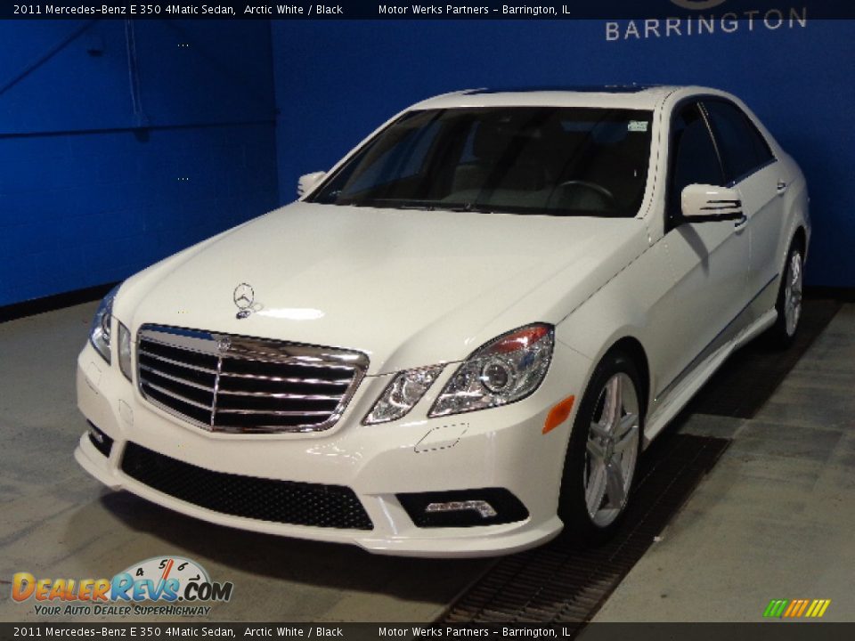 2011 Mercedes-Benz E 350 4Matic Sedan Arctic White / Black Photo #1