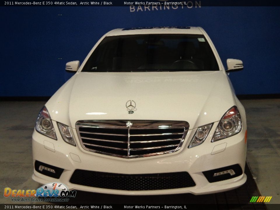2011 Mercedes-Benz E 350 4Matic Sedan Arctic White / Black Photo #2