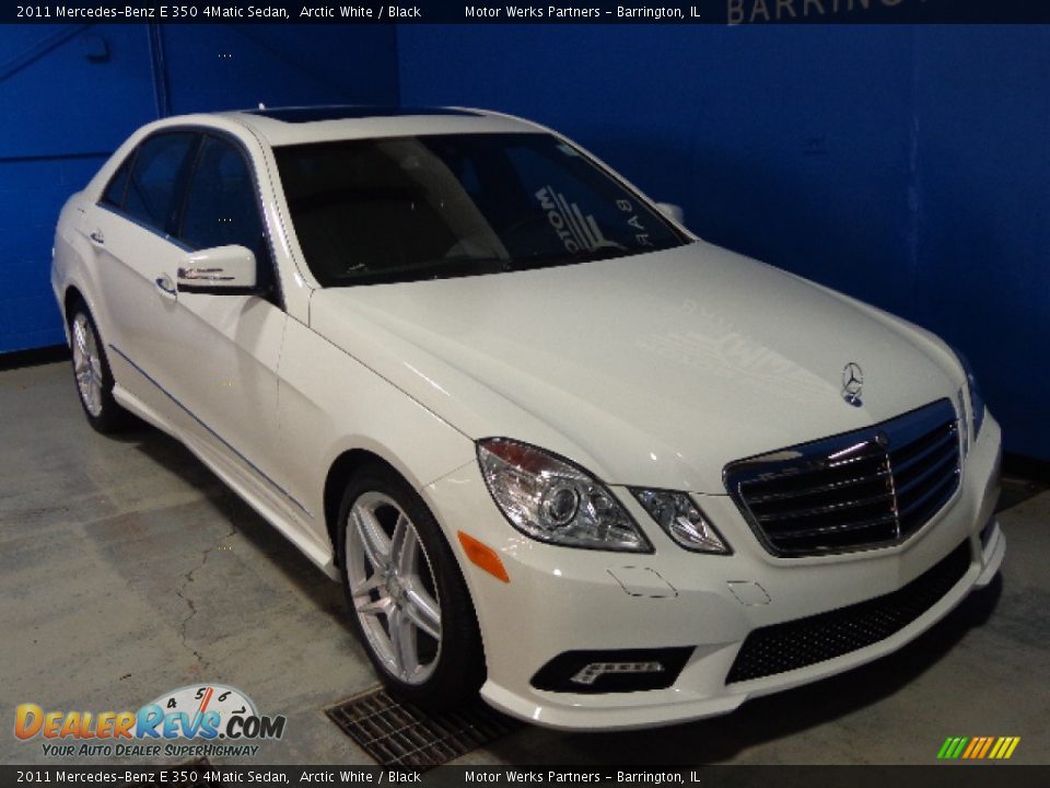 2011 Mercedes-Benz E 350 4Matic Sedan Arctic White / Black Photo #3