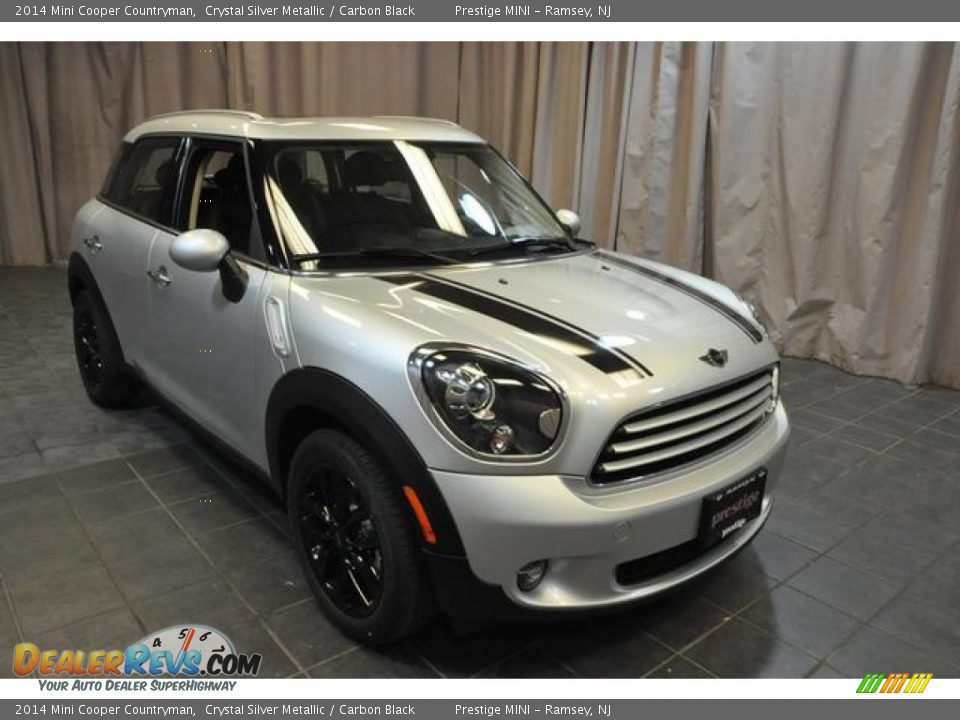 2014 Mini Cooper Countryman Crystal Silver Metallic / Carbon Black Photo #4