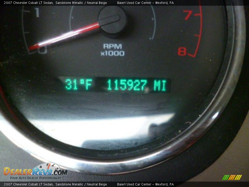 2007 Chevrolet Cobalt LT Sedan Sandstone Metallic / Neutral Beige Photo #20