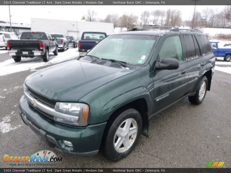 2003 Chevrolet TrailBlazer LT 4x4 Dark Green Metallic / Medium Oak Photo #1