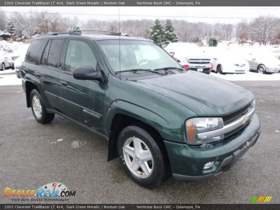 2003 Chevrolet TrailBlazer LT 4x4 Dark Green Metallic / Medium Oak Photo #3