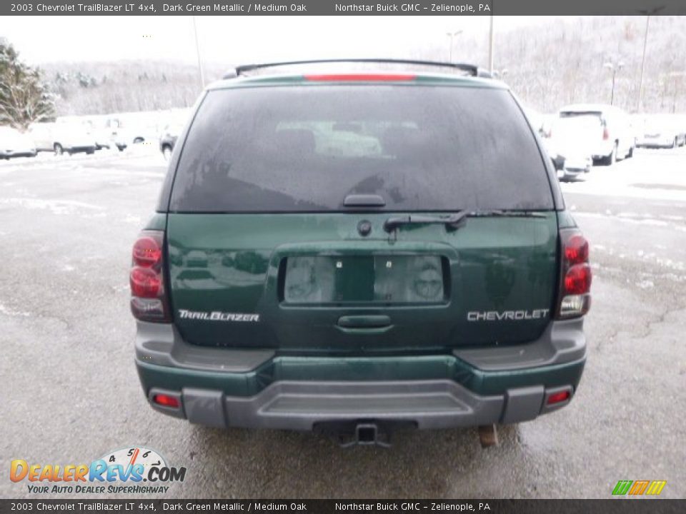 2003 Chevrolet TrailBlazer LT 4x4 Dark Green Metallic / Medium Oak Photo #5