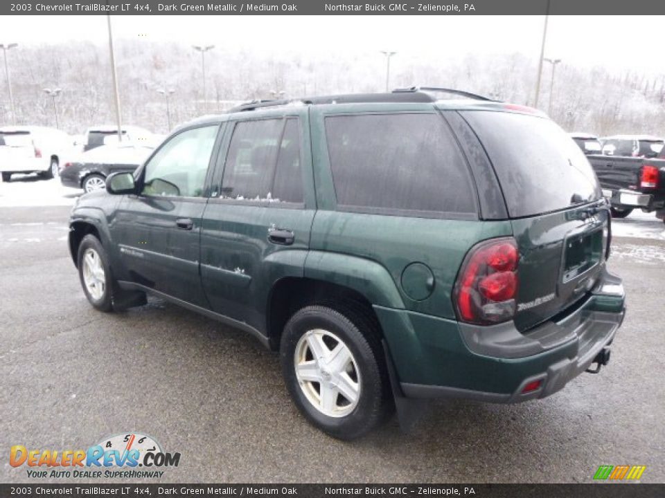 2003 Chevrolet TrailBlazer LT 4x4 Dark Green Metallic / Medium Oak Photo #6