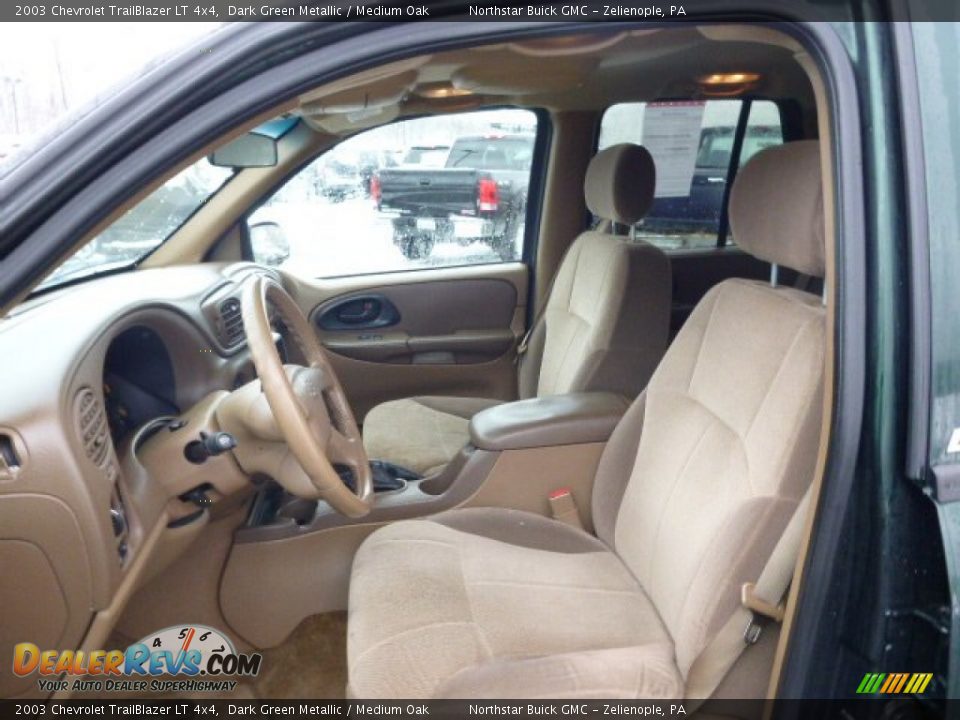 2003 Chevrolet TrailBlazer LT 4x4 Dark Green Metallic / Medium Oak Photo #8