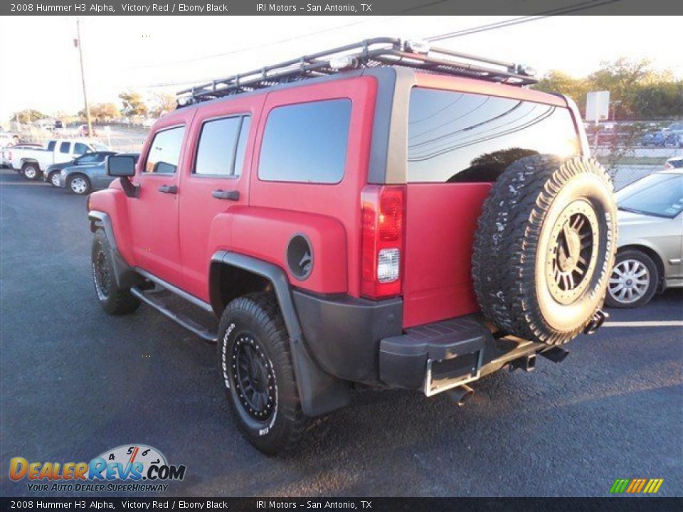 2008 Hummer H3 Alpha Victory Red / Ebony Black Photo #8