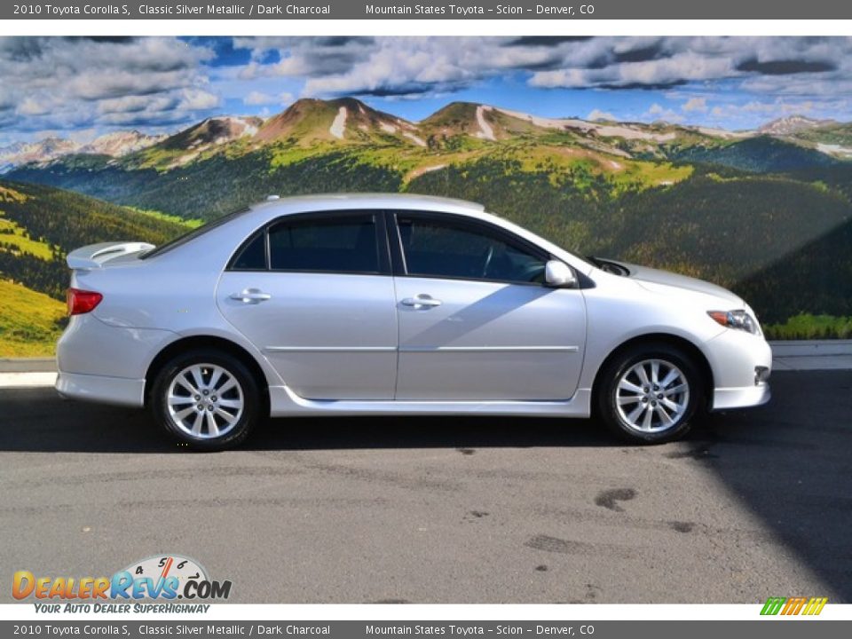 2010 Toyota Corolla S Classic Silver Metallic / Dark Charcoal Photo #2
