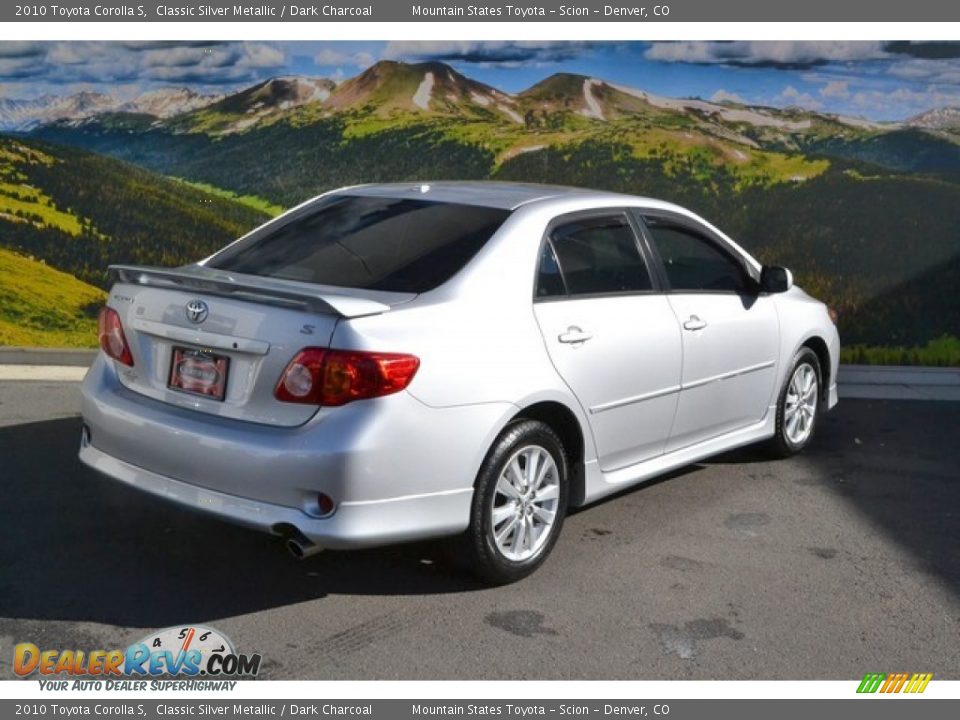 2010 Toyota Corolla S Classic Silver Metallic / Dark Charcoal Photo #3