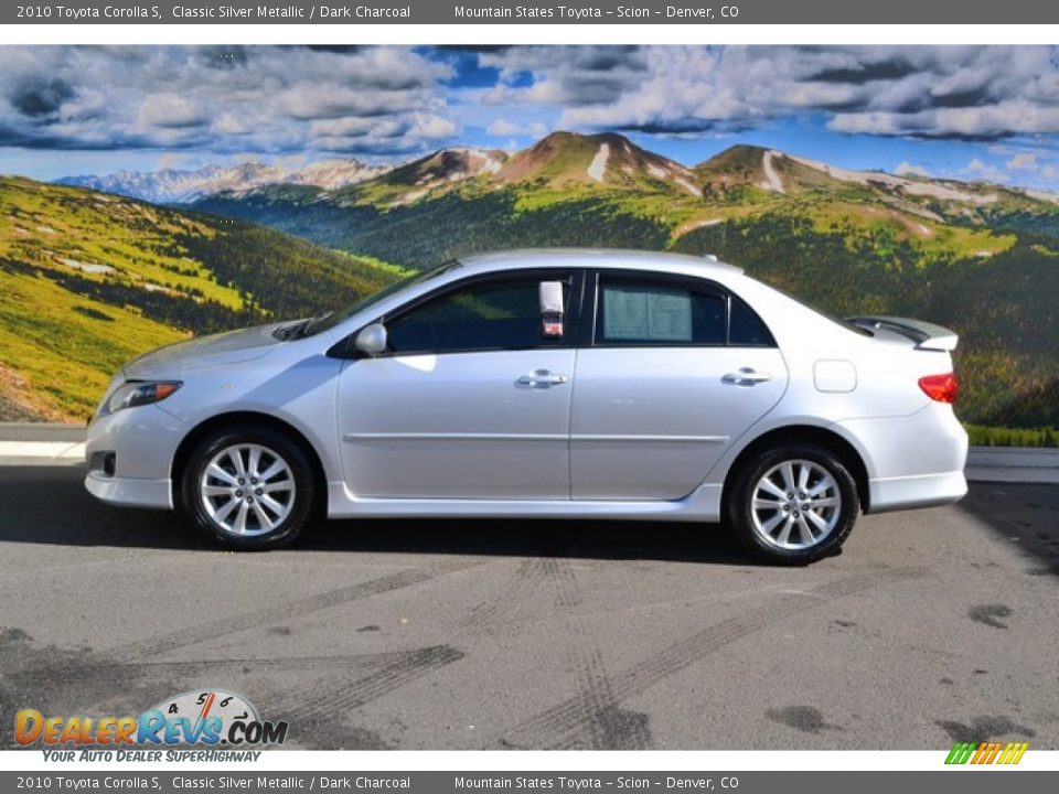 2010 Toyota Corolla S Classic Silver Metallic / Dark Charcoal Photo #6