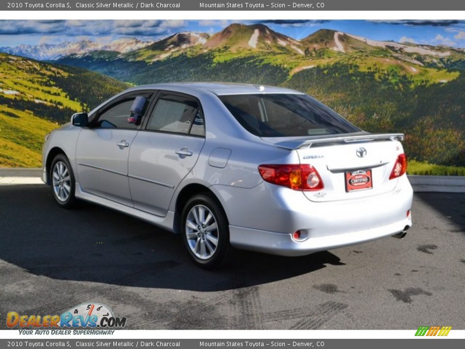 2010 Toyota Corolla S Classic Silver Metallic / Dark Charcoal Photo #7